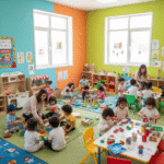 Children learning through play and creative activities at Al Mubdee Al Sagheer