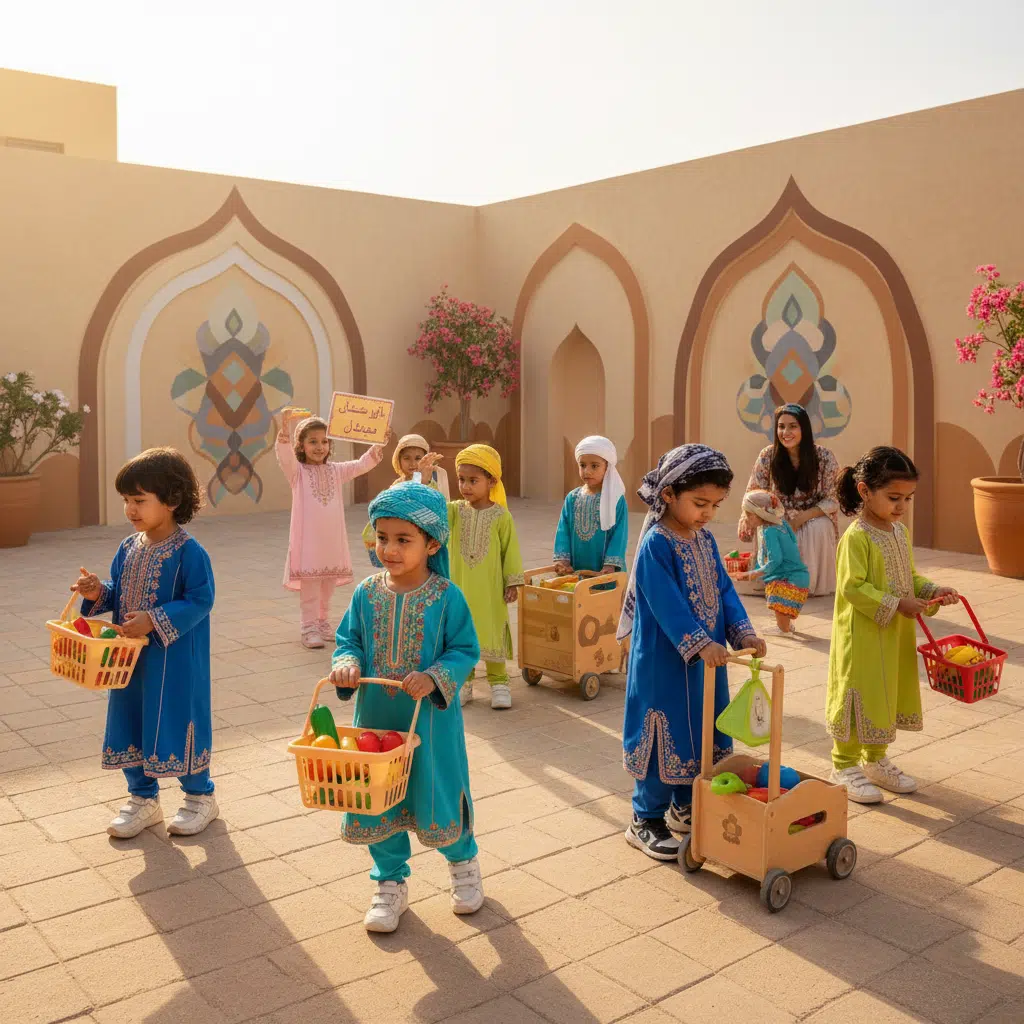 Children learning through guided and interactive activities