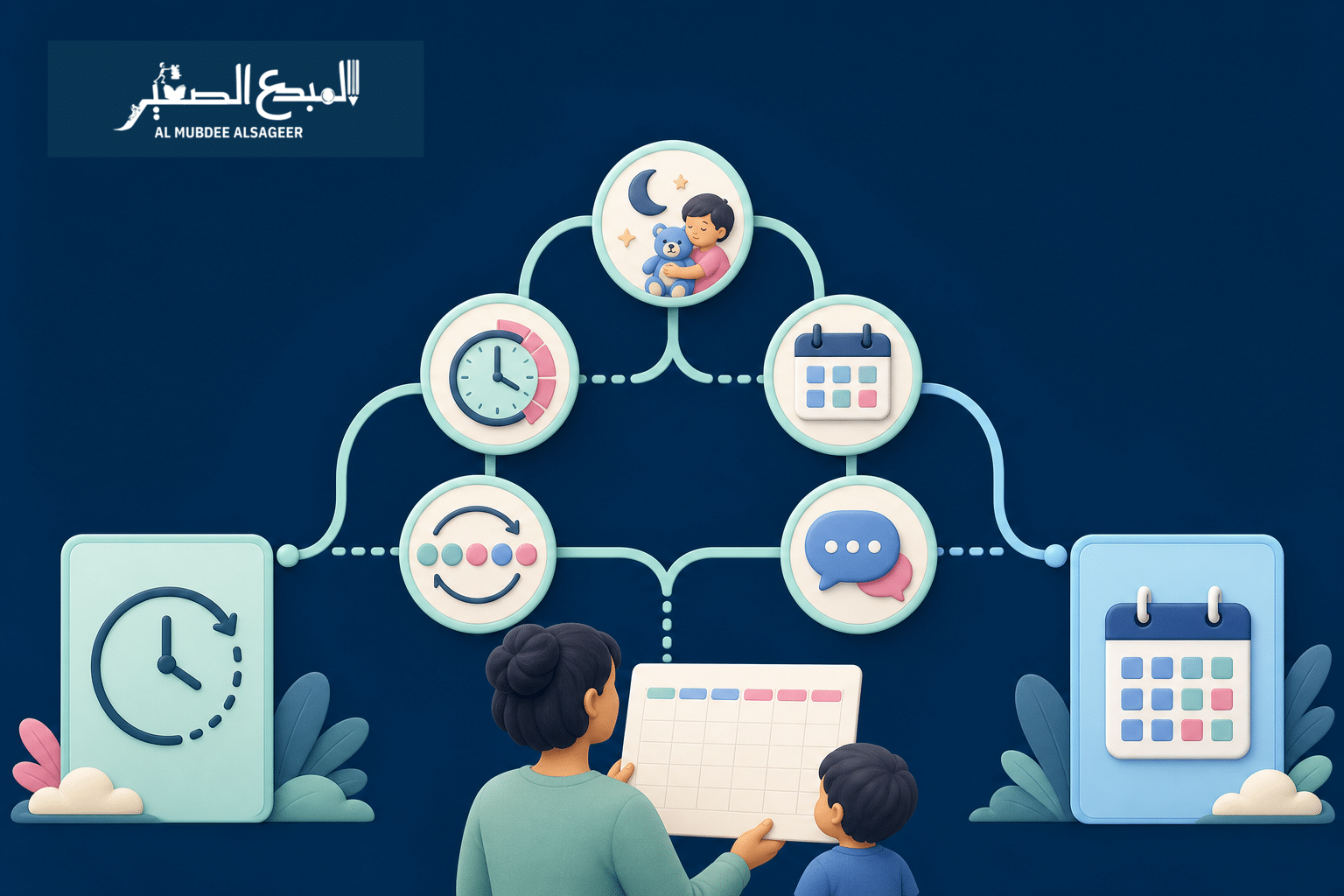 خريطة قرار بصرية تساعد الأسرة على تحديد نوع ترتيب الرعاية المناسب لجدولها